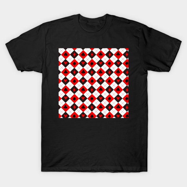 Black and red card T-Shirt by Lyxy